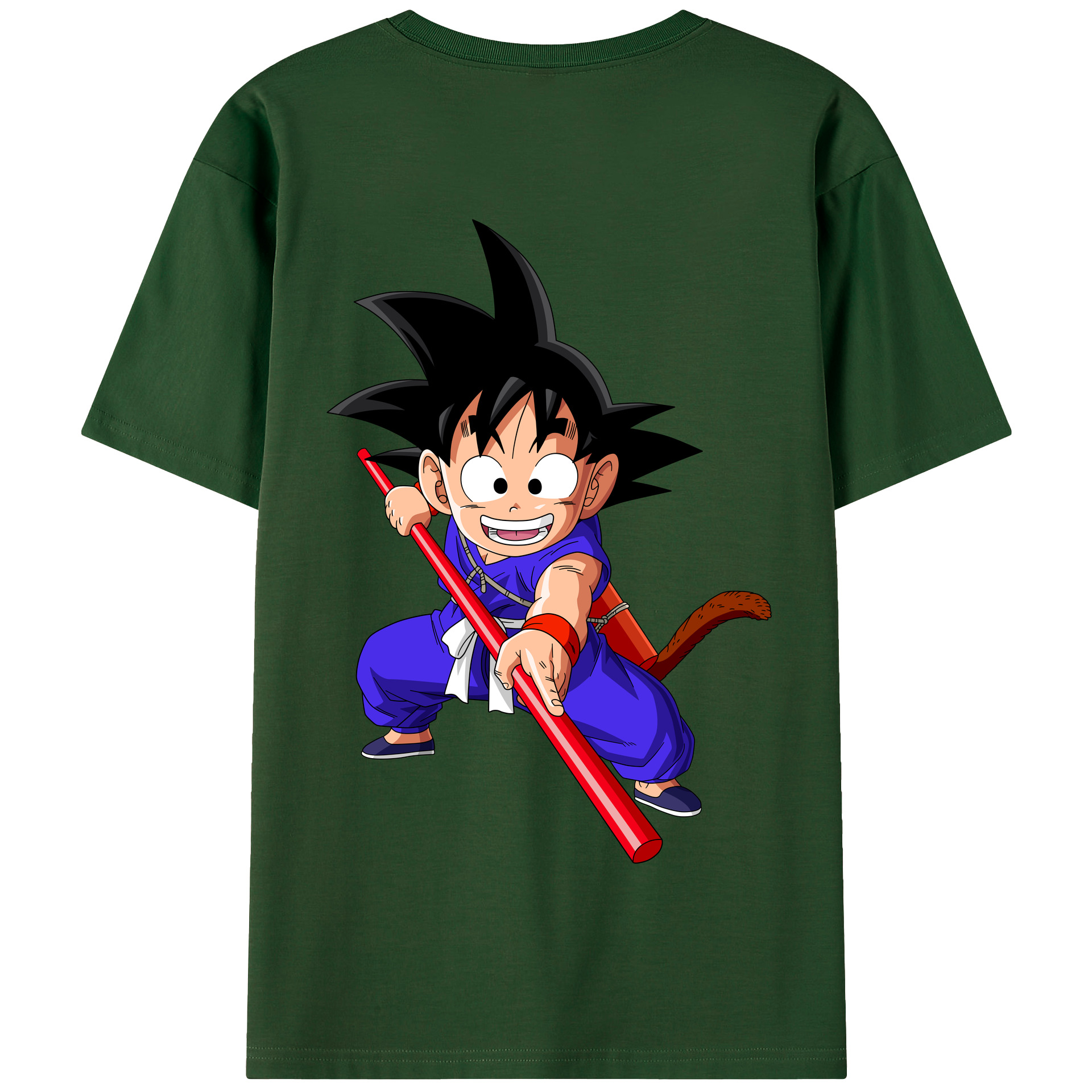（画像用） ドラゴンボール 孫悟空（そん ごくう）Son Goku カカロット DRAGON BALL Kakarotto 綿100％半袖Tシャツ（背面プリント）